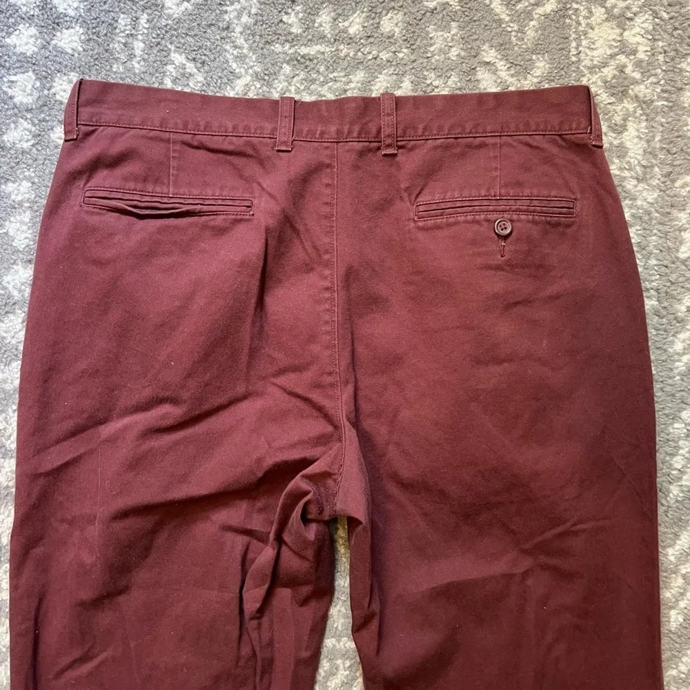J. Crew Red Chinos Straight-Leg Pants size 34X32 (P109)